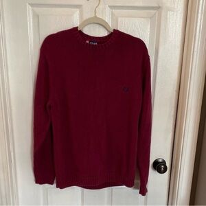Chaps Burgundy Crewneck Sweater